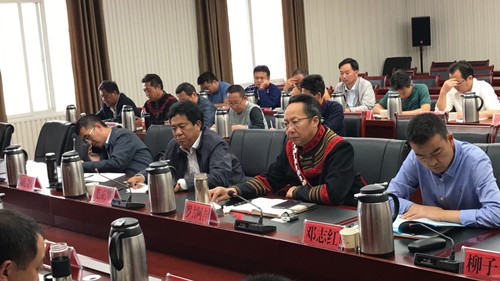 我委主任黄克雨,四川联络处主任桂雪梅,综合办公室王维,布拖县县长罗